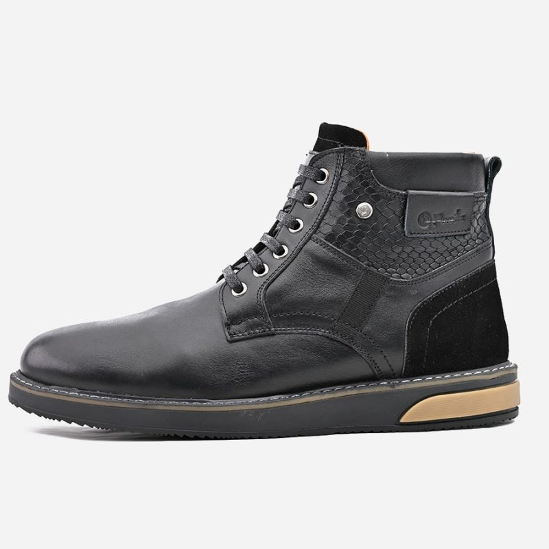 Chaussures homme classe en cuir - op82 - Noir - Opiyane Spécialisé