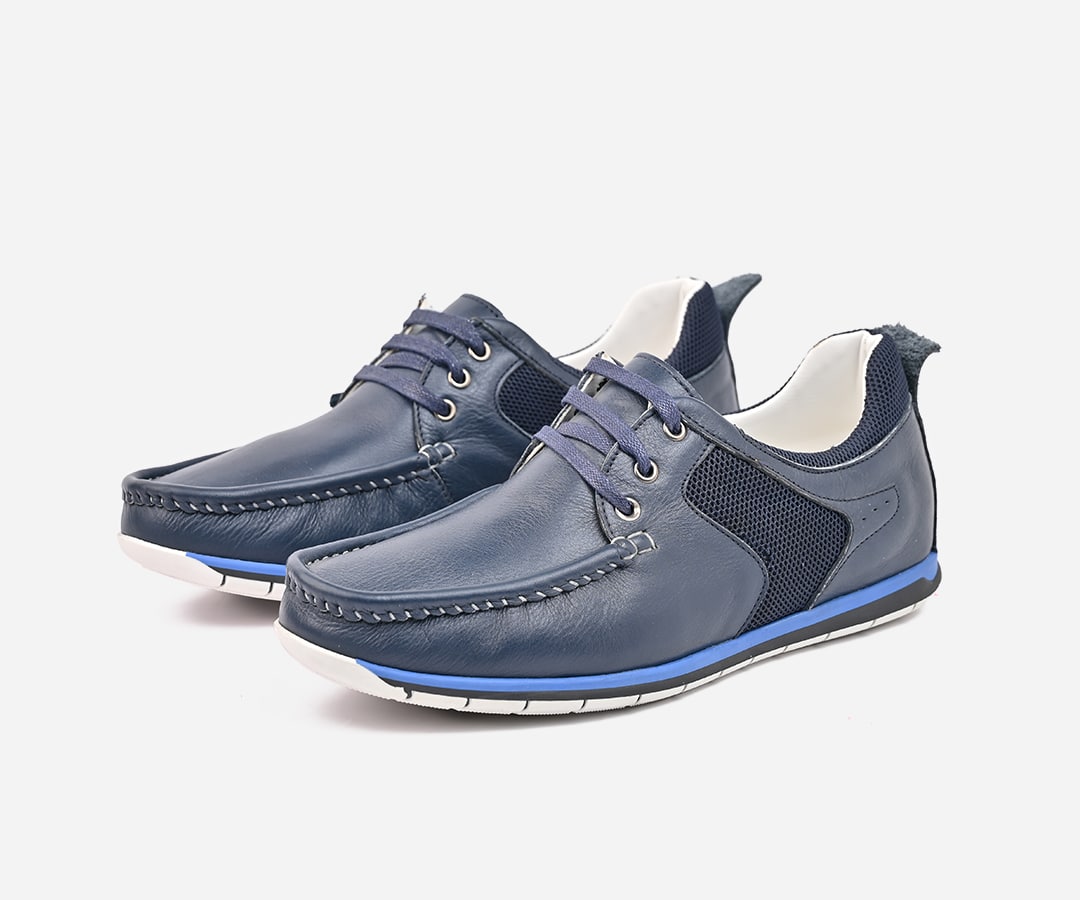 Mocassins hommes en cuir Bleu - op51 5 Mocassins hommes en cuir Bleu - op51 – Image 3