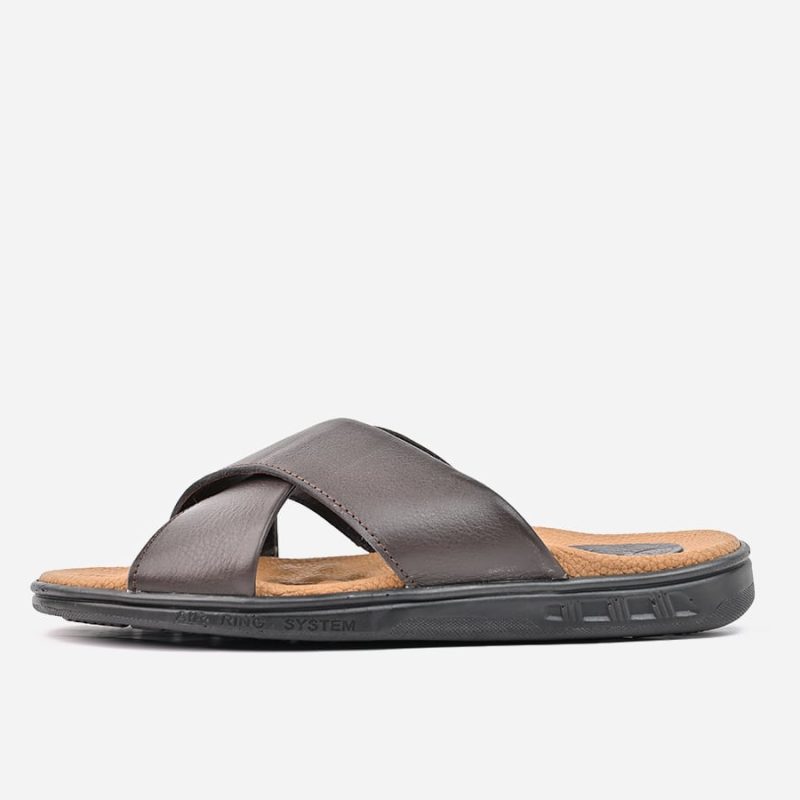 Sandale en cuir Marron - sanda01