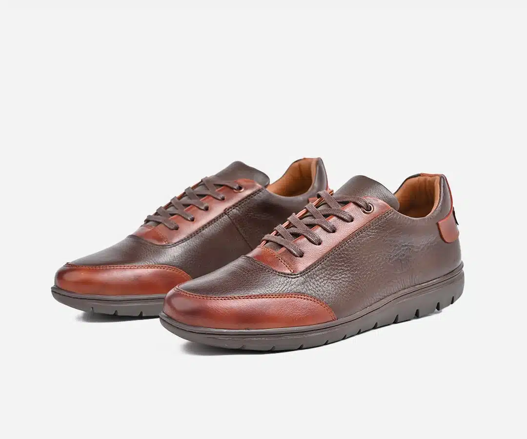 Chaussure Homme En Cuir Marron Op84