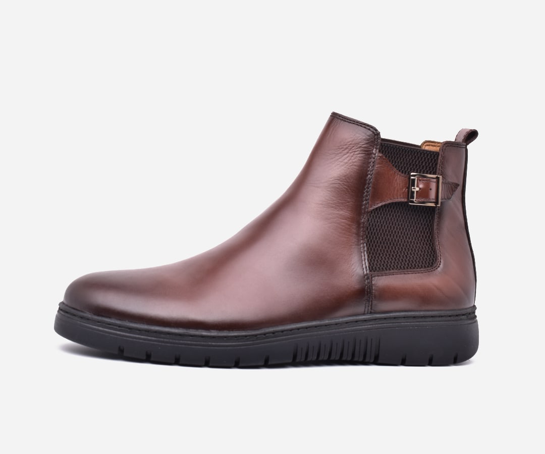 Bottine homme cuir marron