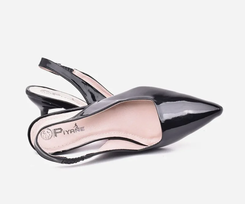 Sandale talon femme verni noir  – op240 – <strong>OPIYANE</strong> – Image 3