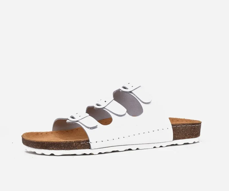 Sandales homme en cuir véritable Blanche – op159 <strong>OPIYANE</strong>