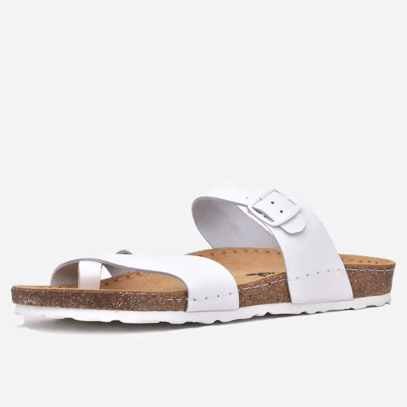 Sandales homme en cuir véritable Blanche – op160 <strong>OPIYANE</strong>