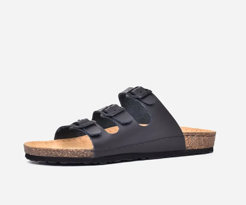 Sandales homme en cuir véritable Noir – op159 <strong>OPIYANE</strong>