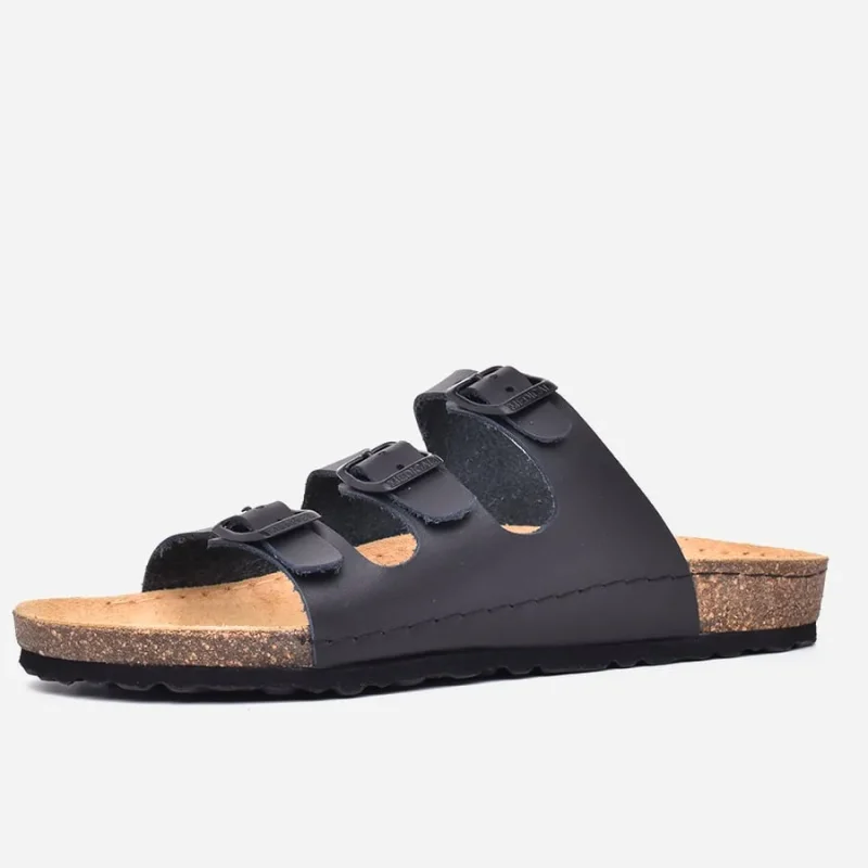 Sandales homme en cuir véritable Noir – op159 <strong>OPIYANE</strong>