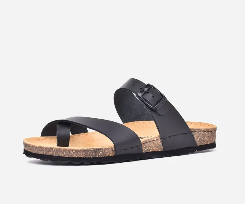 Sandales homme en cuir véritable Noir – op160 <strong>OPIYANE</strong>