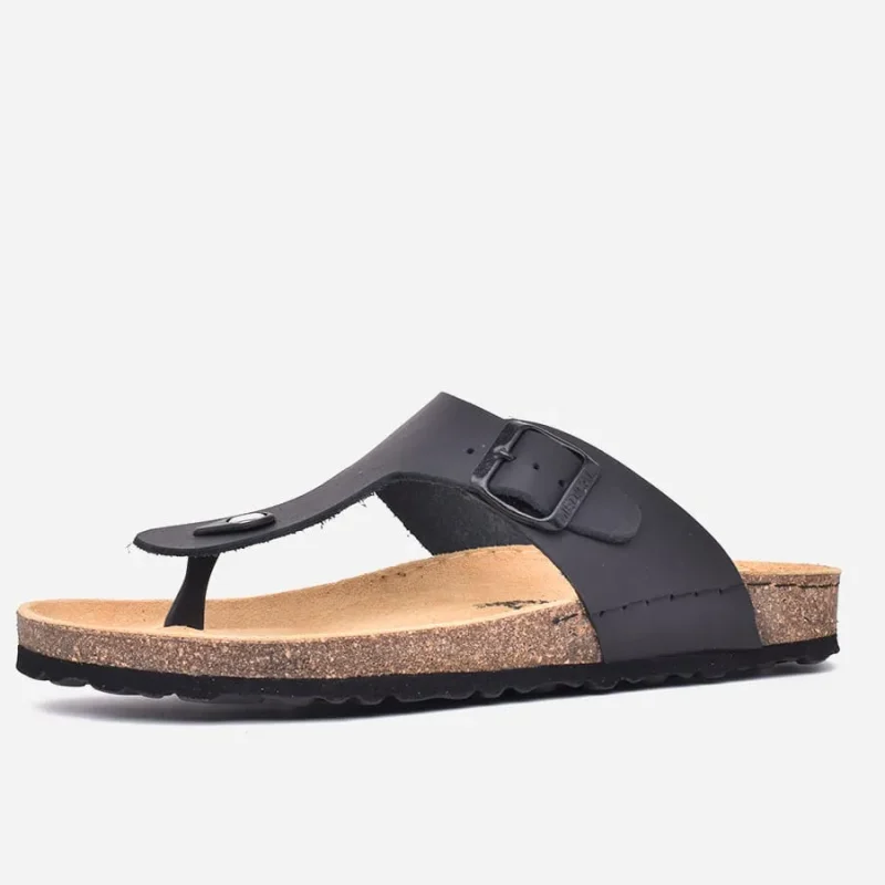 Sandales homme en cuir véritable Noir – op161 <strong>OPIYANE</strong>