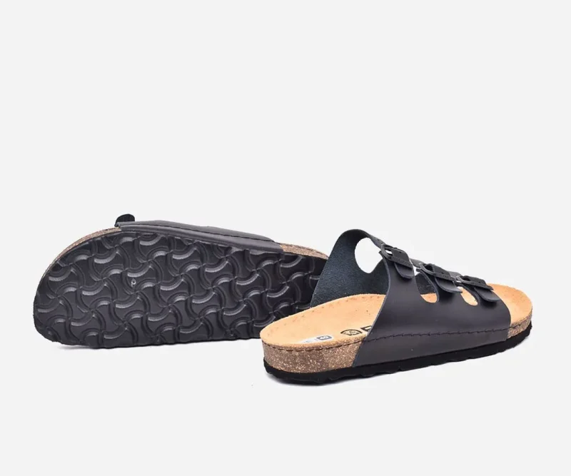 Sandales homme en cuir véritable Noir – op159 <strong>OPIYANE</strong> – Image 4