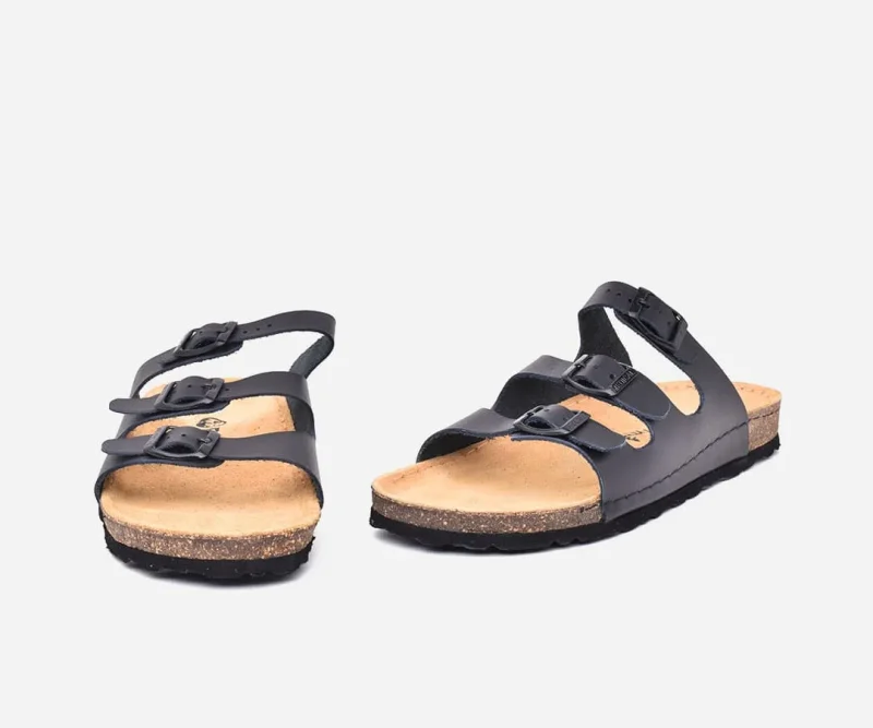 Sandales homme en cuir véritable Noir – op159 <strong>OPIYANE</strong> – Image 2