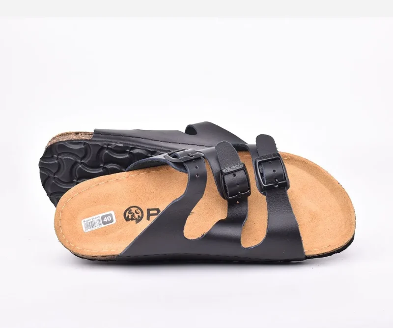 Sandales homme en cuir véritable Noir – op159 <strong>OPIYANE</strong> – Image 3