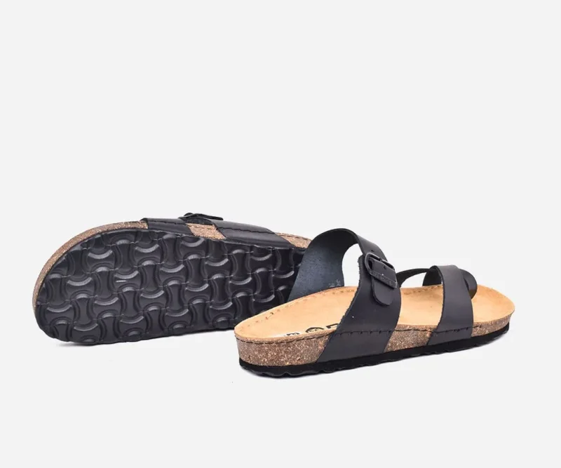 Sandales homme en cuir véritable Noir – op160 <strong>OPIYANE</strong> – Image 4