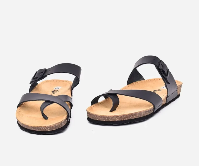 Sandales homme en cuir véritable Noir – op160 <strong>OPIYANE</strong> – Image 2