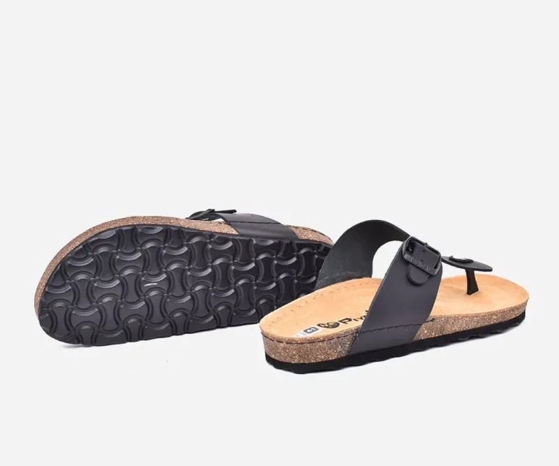 Sandales homme en cuir véritable Noir – op161 <strong>OPIYANE</strong> – Image 4