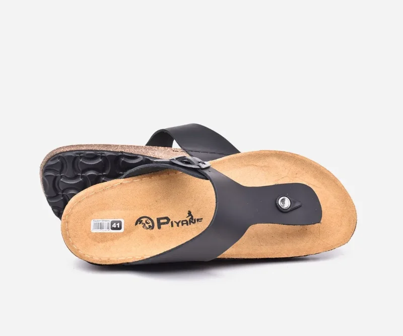Sandales homme en cuir véritable Noir – op161 <strong>OPIYANE</strong> – Image 2