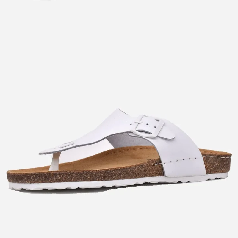 Sandales homme en cuir véritable Blanche – op161 <strong>OPIYANE</strong>