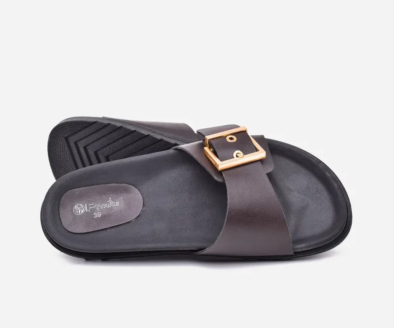 Sandales Femmes Médicales en cuir Marron – op242 - <strong>OPIYANE</strong> – Image 4