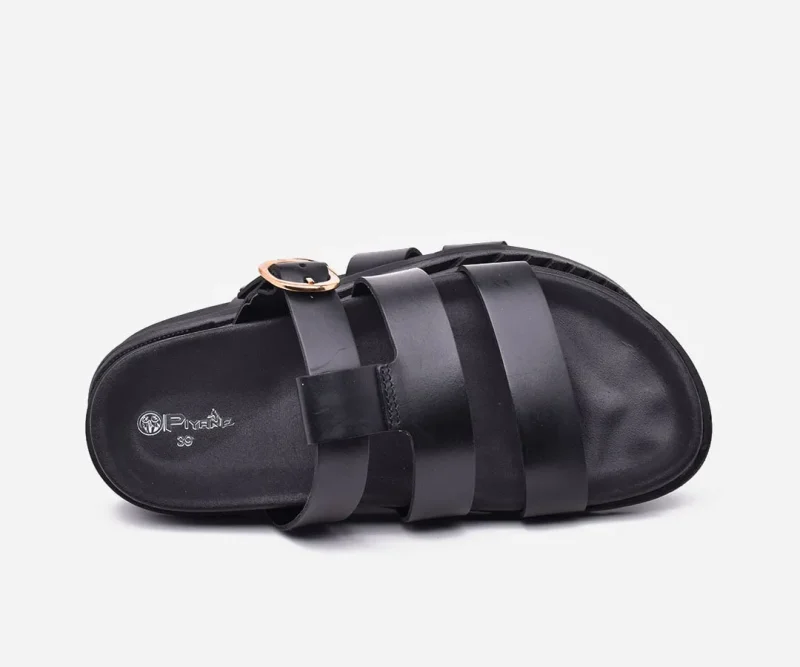 Sandales Femmes Médicales en cuir Noir – op243 - <strong>OPIYANE</strong> – Image 4