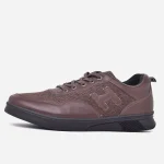 Espadrille homme en cuir marron oop23 v1