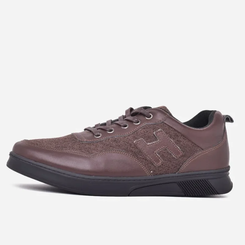 Espadrille Homme en cuir marron - op23 v1