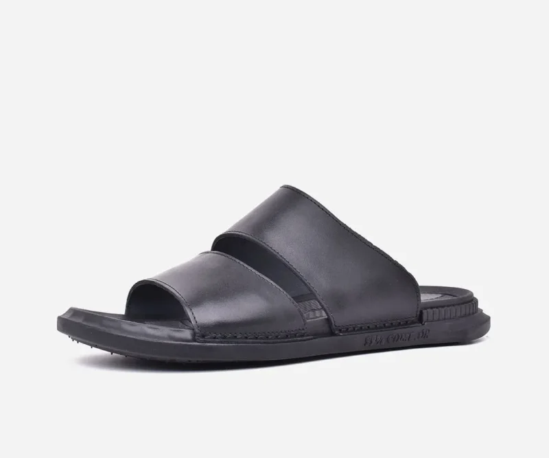Sandale homme en cuir noir haut de gamme – op162 – <strong>OPIYANE</strong>