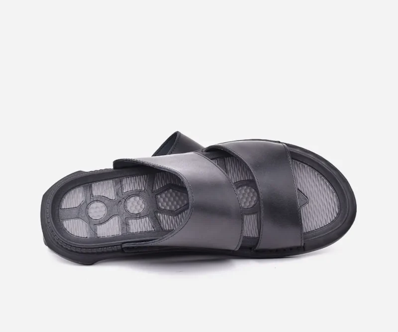 Sandale homme en cuir noir haut de gamme – op162 – <strong>OPIYANE</strong> – Image 2