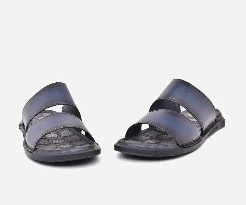 Sandale homme en cuir Bleu haut de gamme – op162 – <strong>OPIYANE</strong> – Image 3