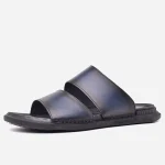 Sandale homme en cuir Bleu haut de gamme – op162