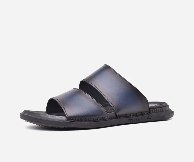 Sandale homme en cuir Bleu haut de gamme – op162 – <strong>OPIYANE</strong>