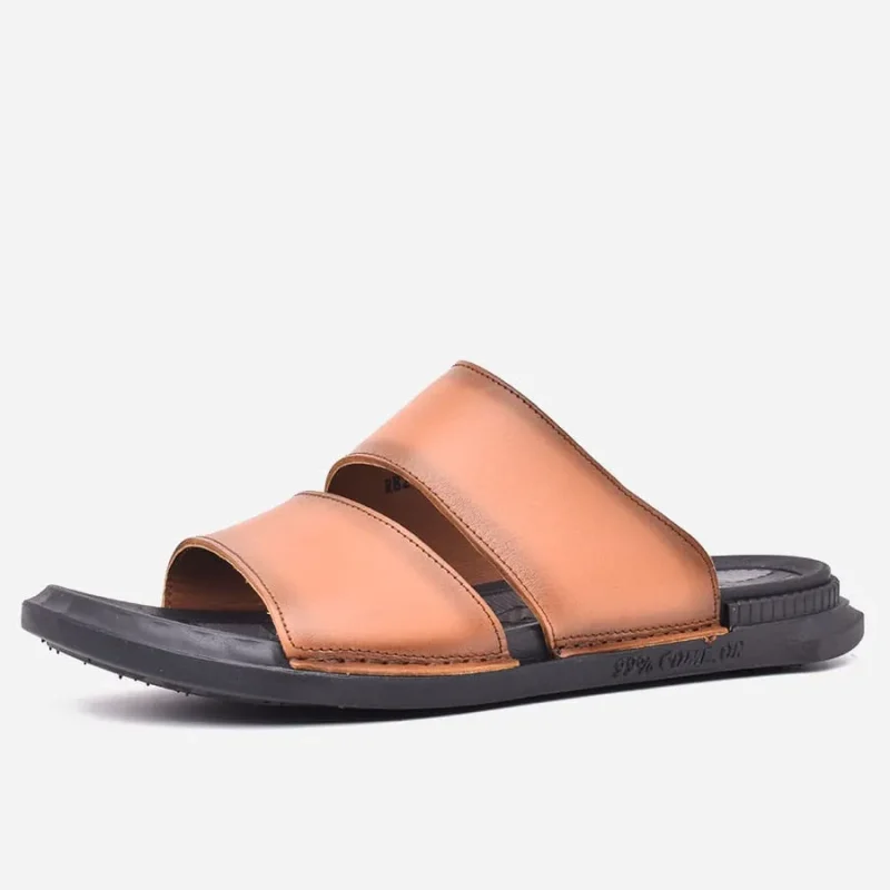 Sandale homme en cuir Gold haut de gamme – op162 – <strong>OPIYANE</strong>