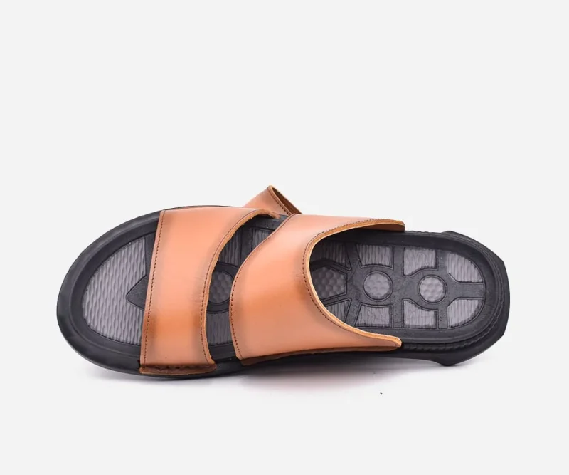 Sandale homme en cuir Gold haut de gamme – op162 – <strong>OPIYANE</strong> – Image 2