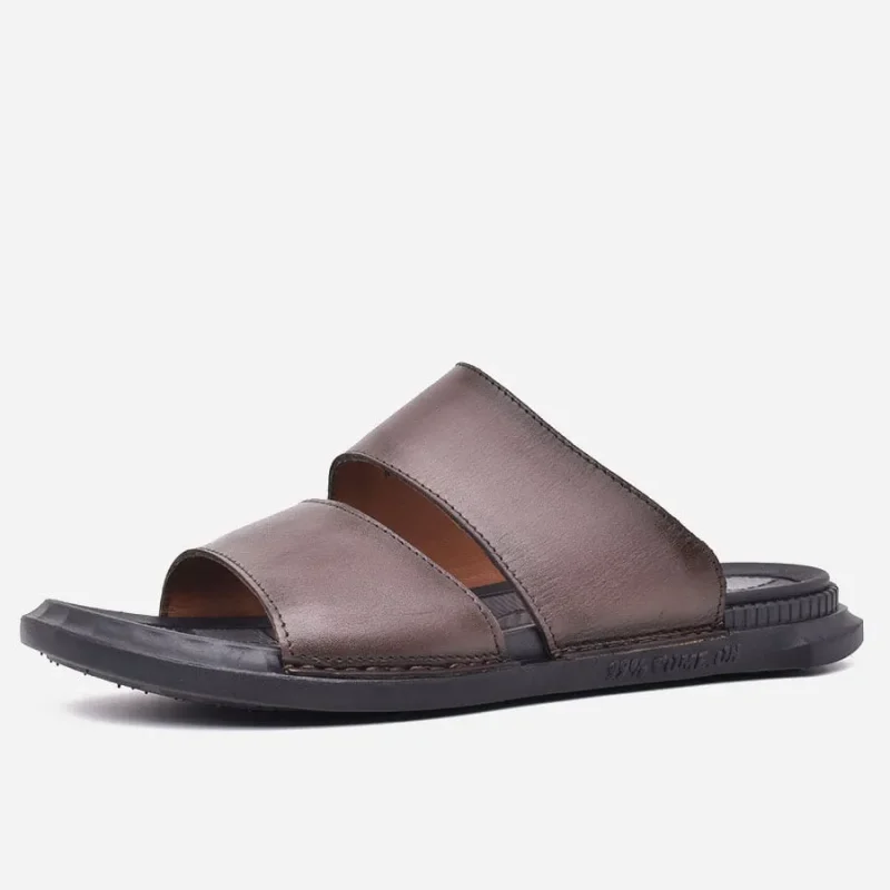 Sandale homme en cuir Marron haut de gamme – op162 – <strong>OPIYANE</strong>