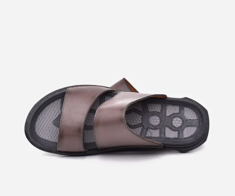 Sandale homme en cuir Marron haut de gamme – op162 – <strong>OPIYANE</strong> – Image 2