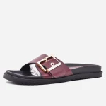 Sandales Femmes Medicales en cuir Bordeau – op242 2