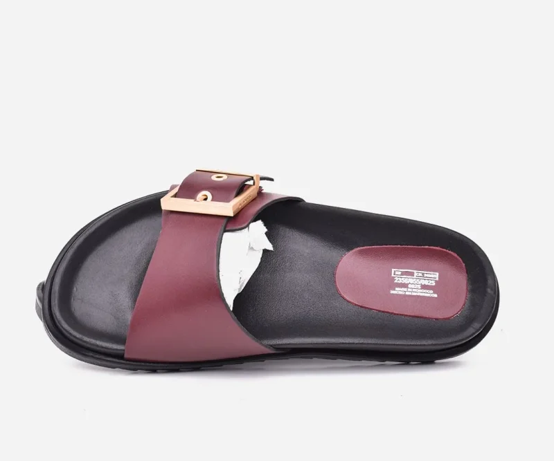Sandales Femmes Médicales en cuir Bordeau – op242 – <strong>OPIYANE</strong> – Image 2