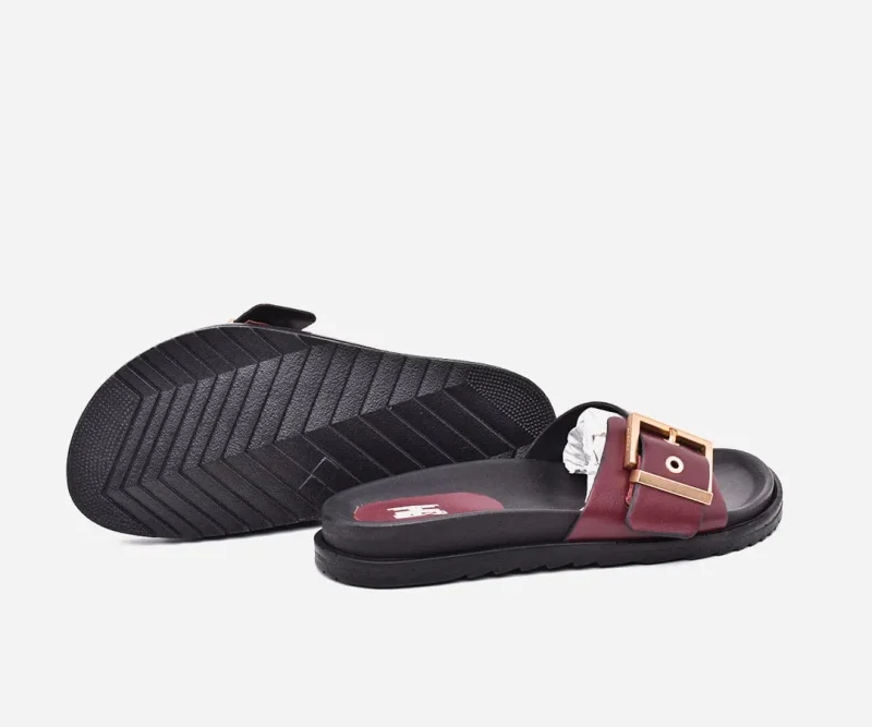 Sandales Femmes Médicales en cuir Bordeau – op242 – <strong>OPIYANE</strong> – Image 4