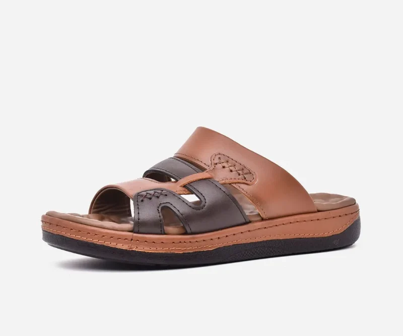 Sandales homme medical en cuir véritable gold – op148