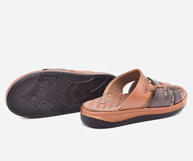 Sandales homme medical en cuir véritable gold – op148 – Image 4