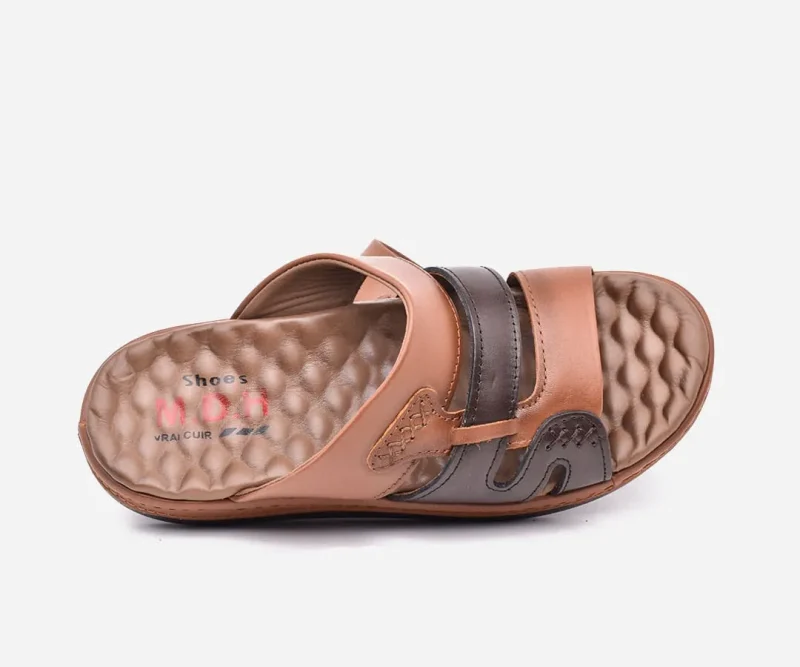 Sandales homme medical en cuir véritable gold – op148 – Image 2