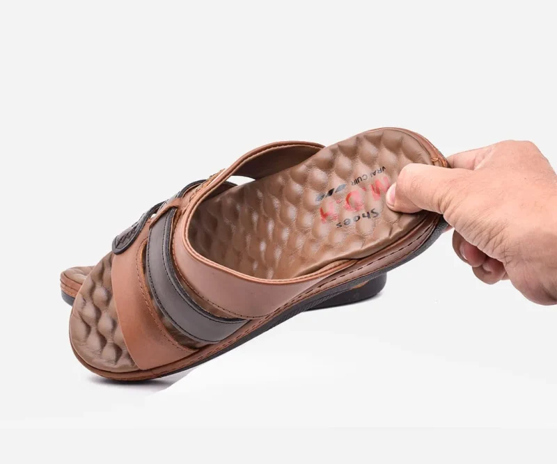Sandales homme medical en cuir véritable gold – op148 – Image 3