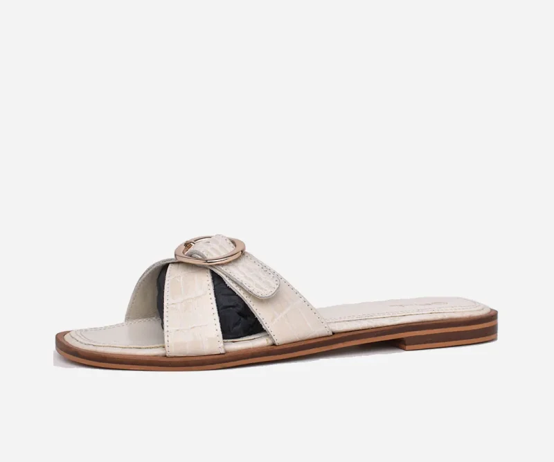 Sandale pour femme En cuir Beige – op244 – <strong>OPIYANE</strong>