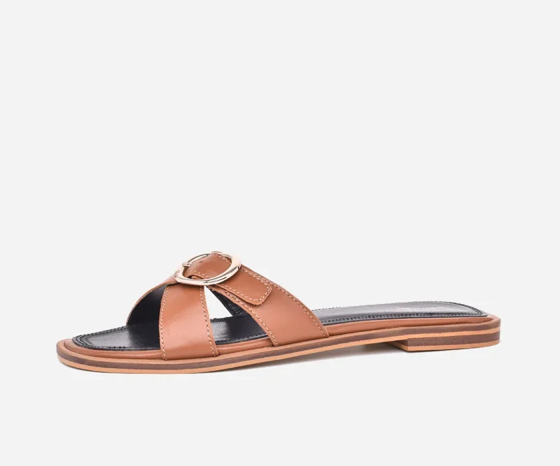 Sandale pour femme En cuir gold – op244 – <strong>OPIYANE</strong>