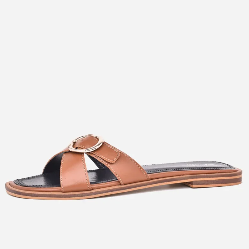 Sandale pour femme En cuir gold – op244 – <strong>OPIYANE</strong>