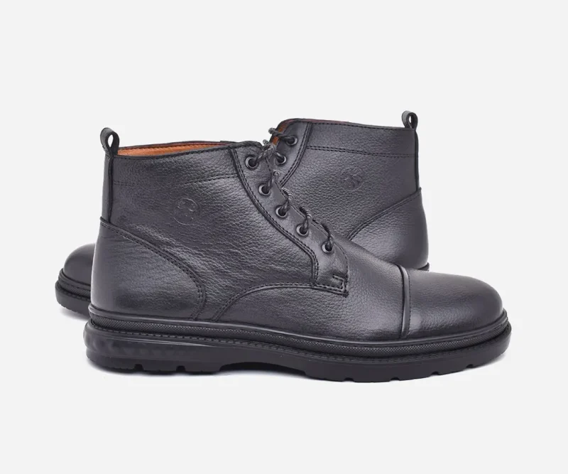 Paire De Chaînes Bracelet Pour Bottes Moto Homme - Noir Simili Cuir