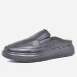 Mule homme en Cuir noir – op265 – <strong>OPIYANE</strong> 1 Mule homme