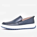 Chaussure médicale homme en cuir véritable bleu – mocassin – op269 – <strong>OPIYANE</strong> 2 Chaussure médicale – mocassin