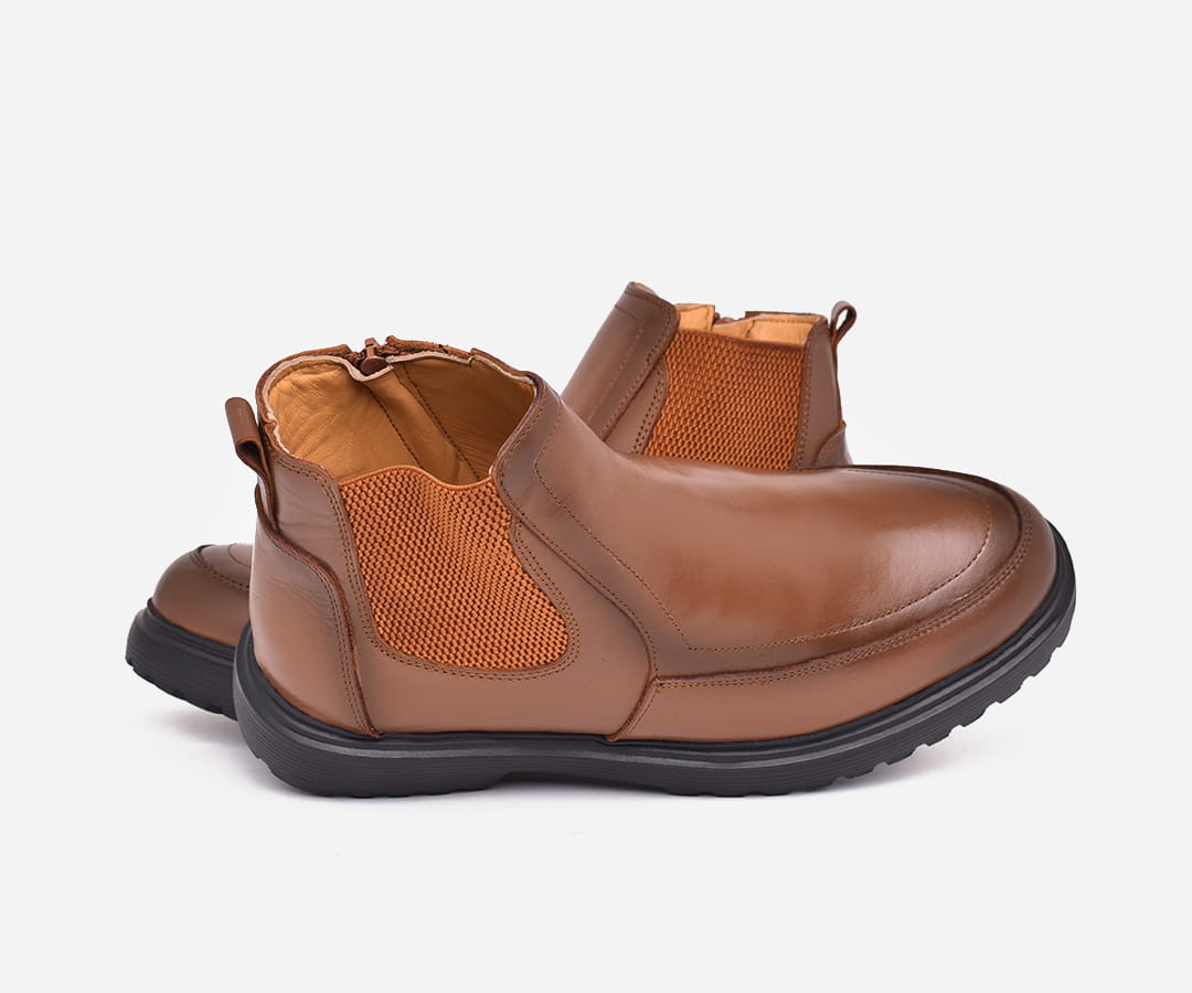 Boot Homme en Cuir Gold – Semelle Confort et Antidérapante – op183 – <strong>OPIYANE</strong> 6 Boot Homme