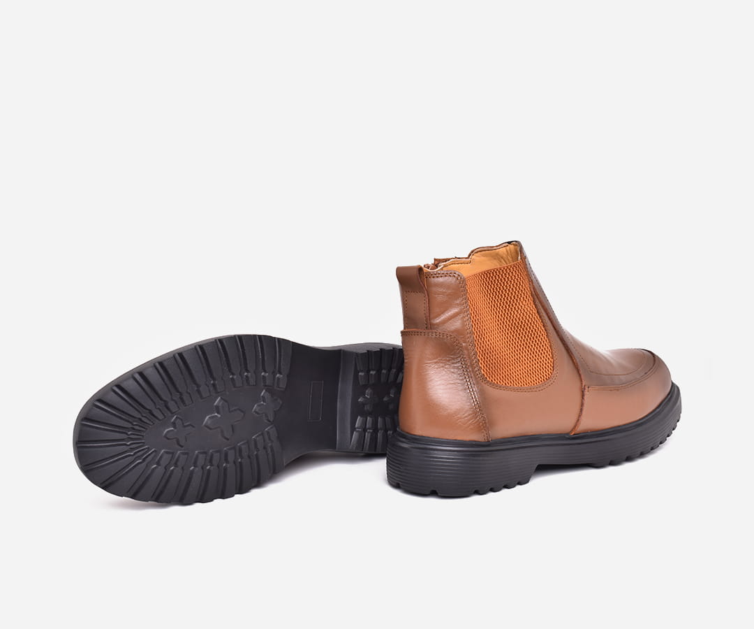 Boot Homme en Cuir Gold – Semelle Confort et Antidérapante – op183 – <strong>OPIYANE</strong> 7 Boot Homme