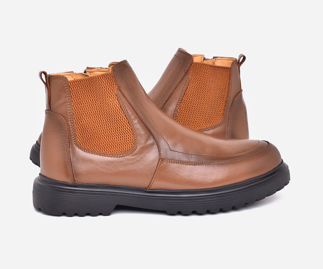Boot Homme en Cuir Gold – Semelle Confort et Antidérapante – op183 – <strong>OPIYANE</strong> 8 Boot Homme