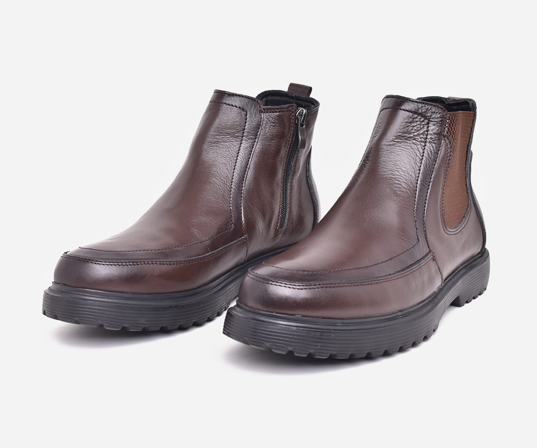 Boot Homme en Cuir Marron – Semelle Confort et Antidérapante – op183 – <strong>OPIYANE</strong> 6 Boot Homme